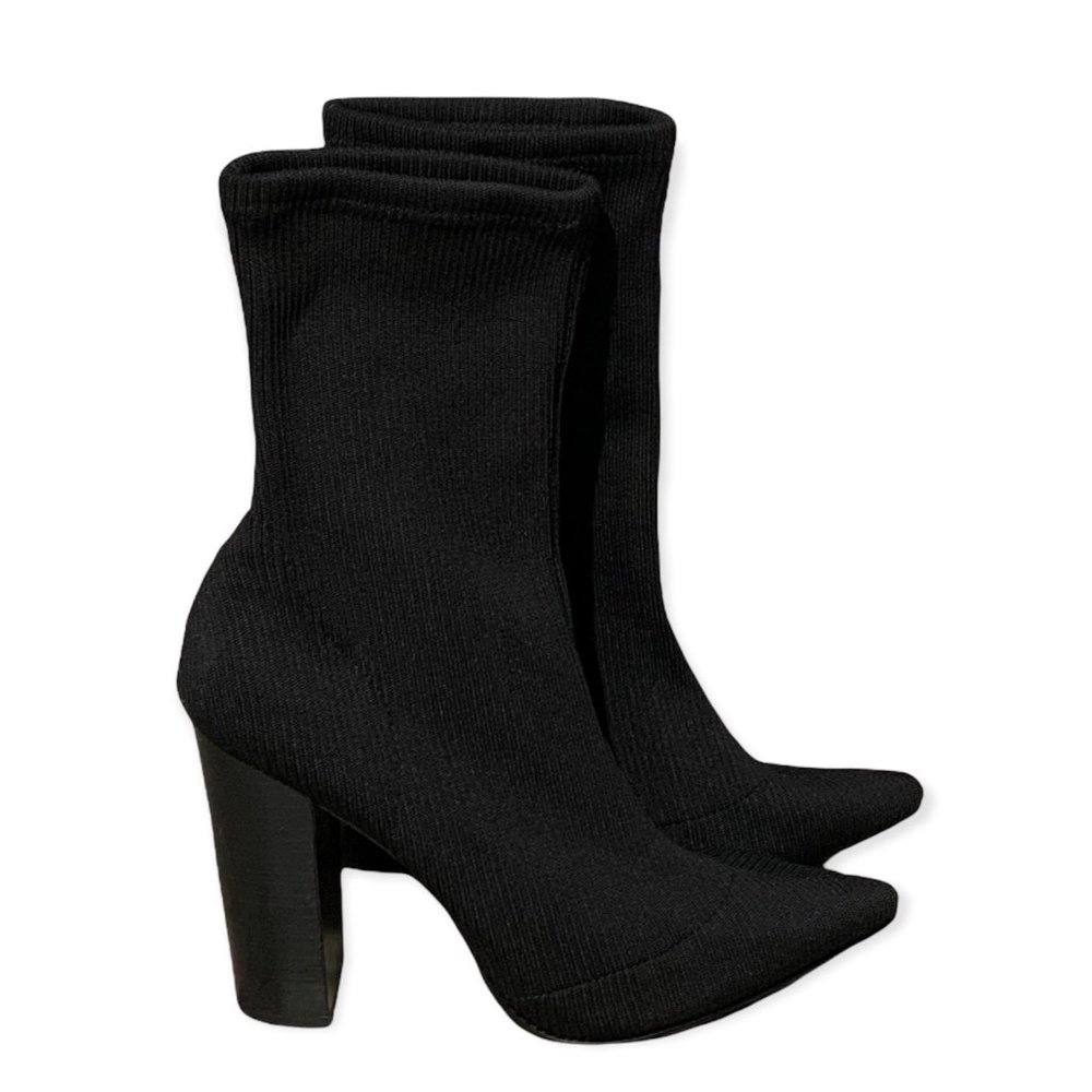 Steve Madden Black Siena Ankle Sock Boots